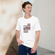 Load image into Gallery viewer, Unisex Cotton T-shirt white | Faith train