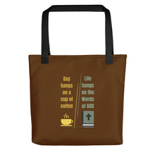 Load image into Gallery viewer, Stylish Tote Bag B Brown 2sides | Words & coffee