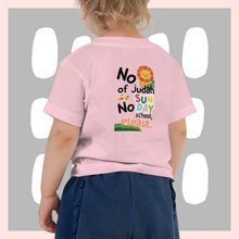 Load image into Gallery viewer, Toddler Short Sleeve Tee w/2sided print | Lion in school