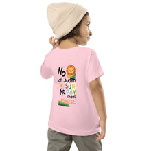 Load image into Gallery viewer, Toddler Short Sleeve Tee w/2sided print | Lion in school
