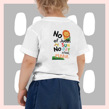 Load image into Gallery viewer, Toddler Short Sleeve Tee w/2sided print | Lion in school
