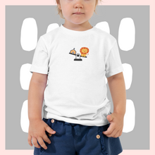 Load image into Gallery viewer, Toddler Short Sleeve Tee w/2sided print | Lion in school
